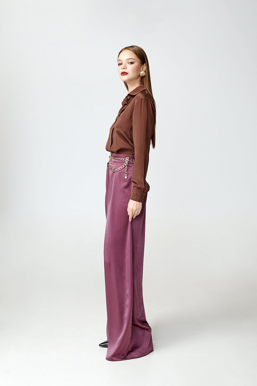 JAZMIN TROUSERS| Eggplant