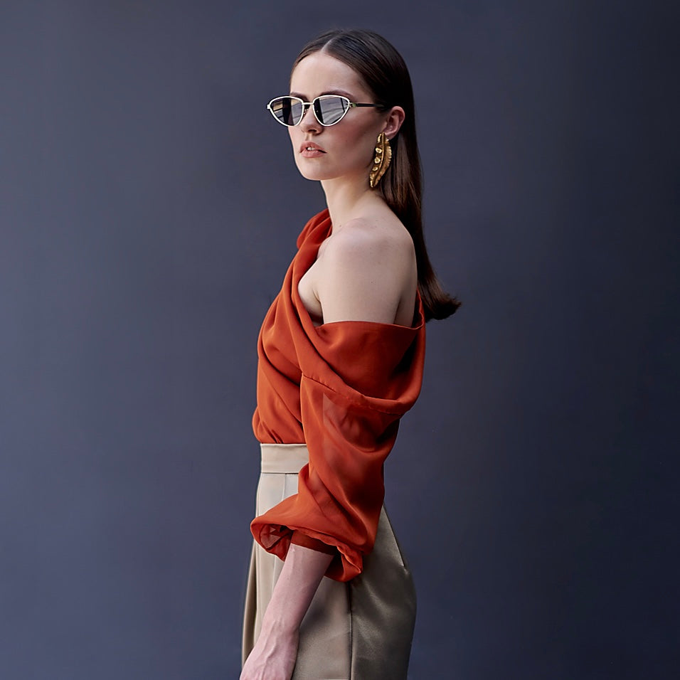 FLORENCE BLOUSE| Deep carrot