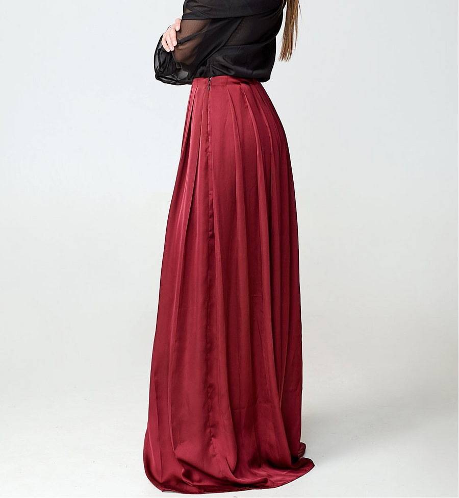 ANNA TROUSERS|Burgundy