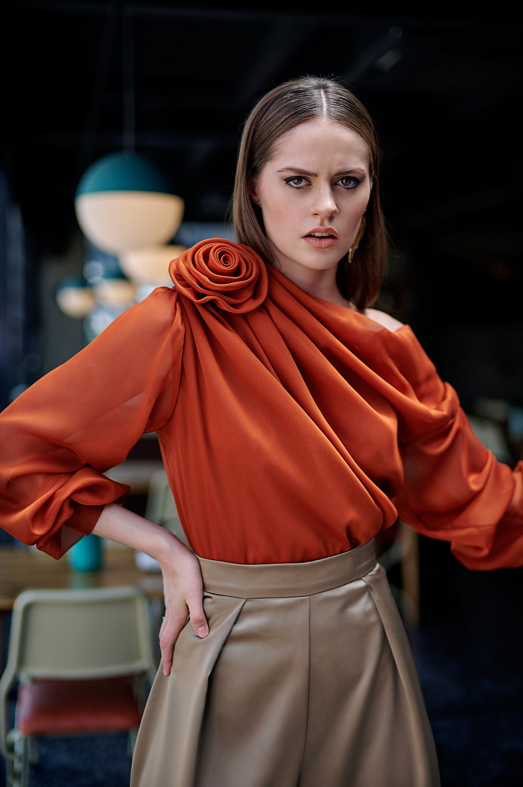 FLORENCE BLOUSE| Deep carrot