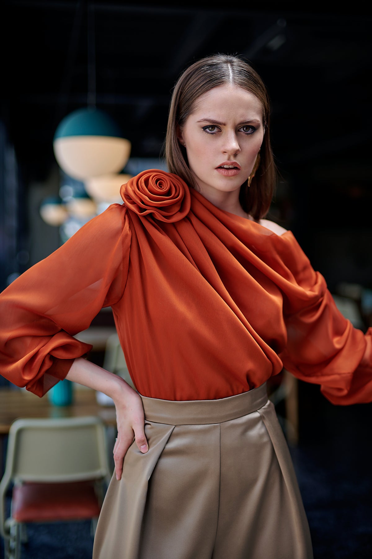 FLORENCE BLOUSE| Deep carrot
