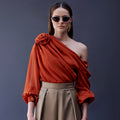 FLORENCE BLOUSE| Deep carrot