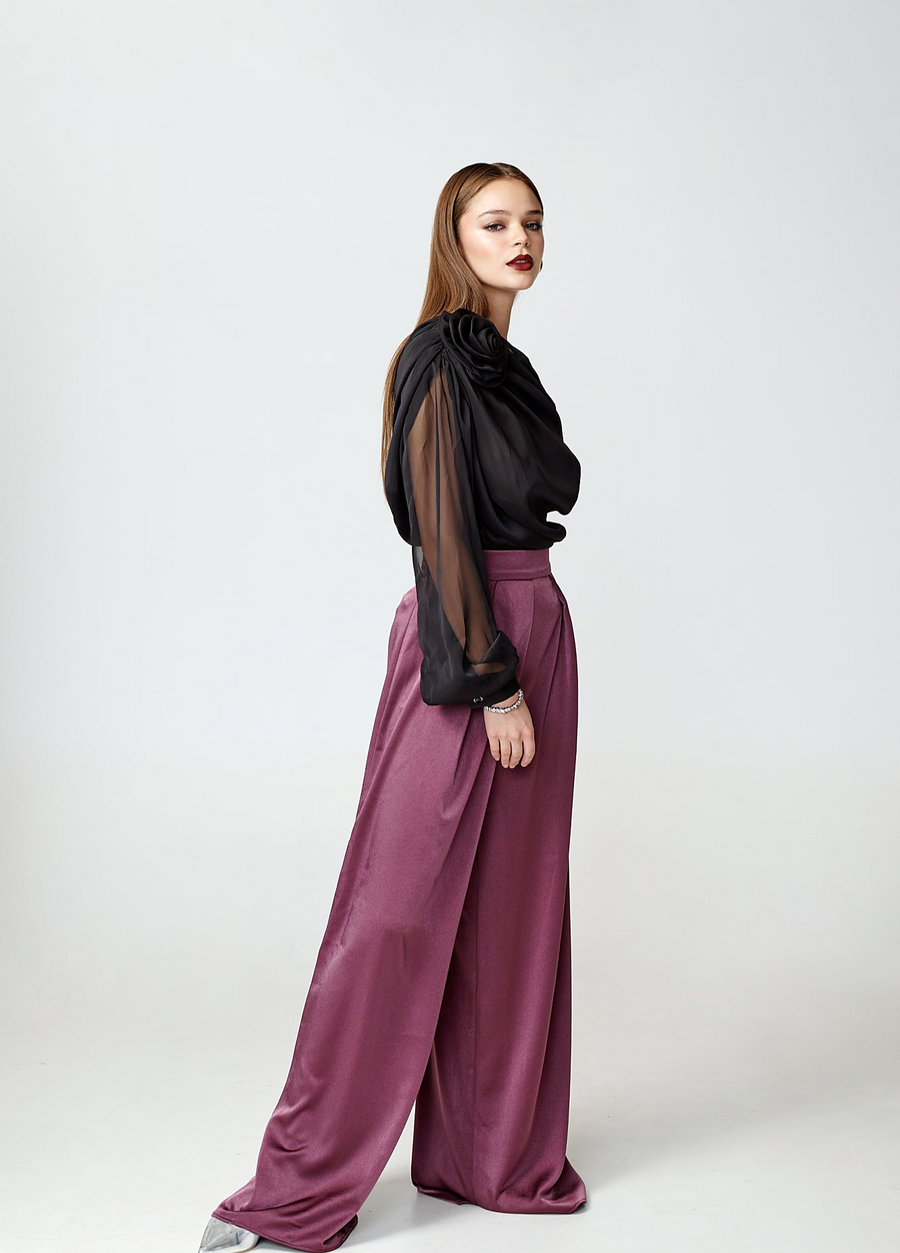 JAZMIN TROUSERS| Eggplant