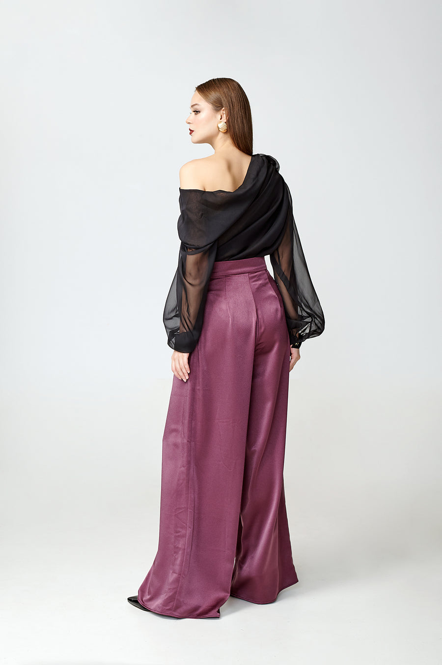 JAZMIN TROUSERS| Eggplant