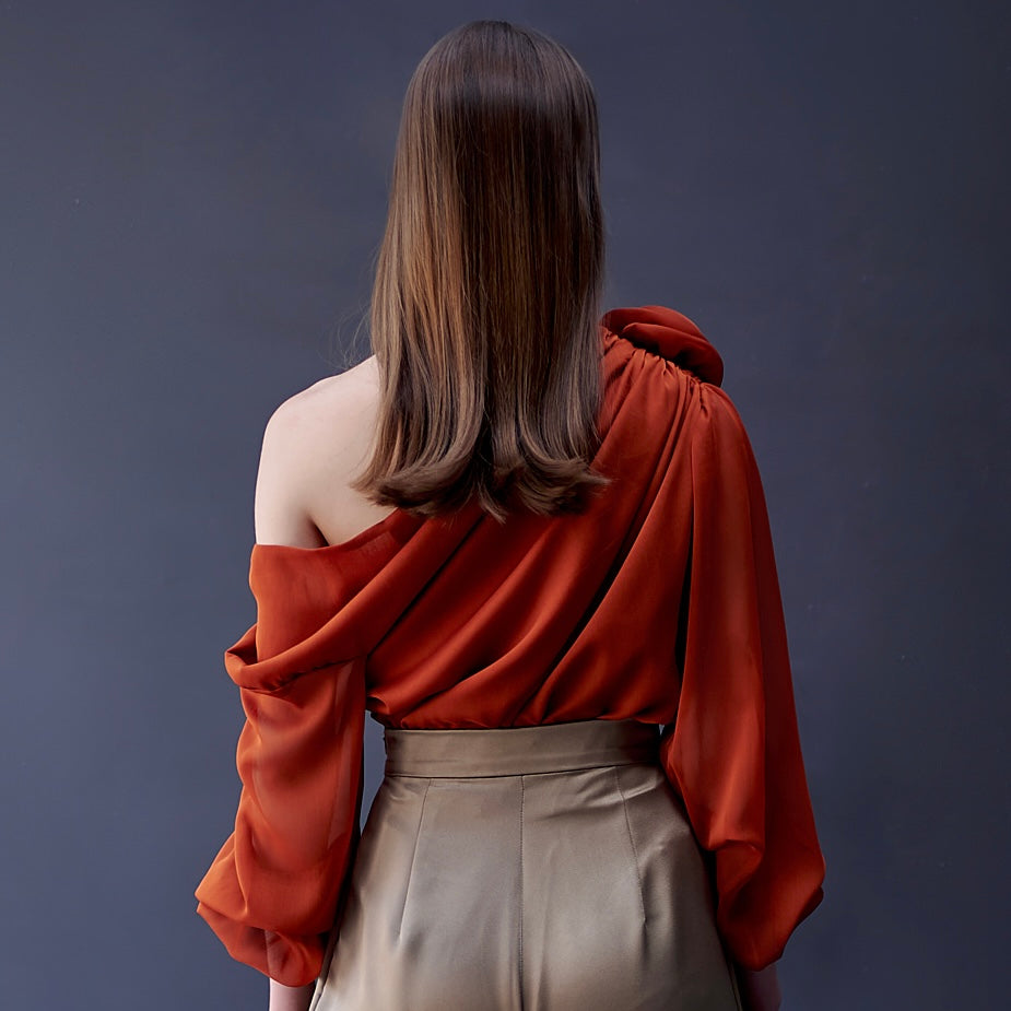 FLORENCE BLOUSE| Deep carrot