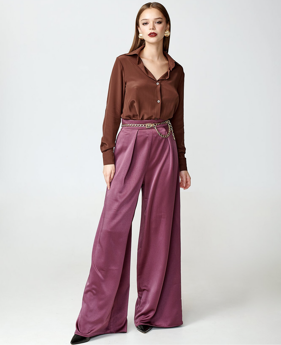 JAZMIN TROUSERS| Eggplant