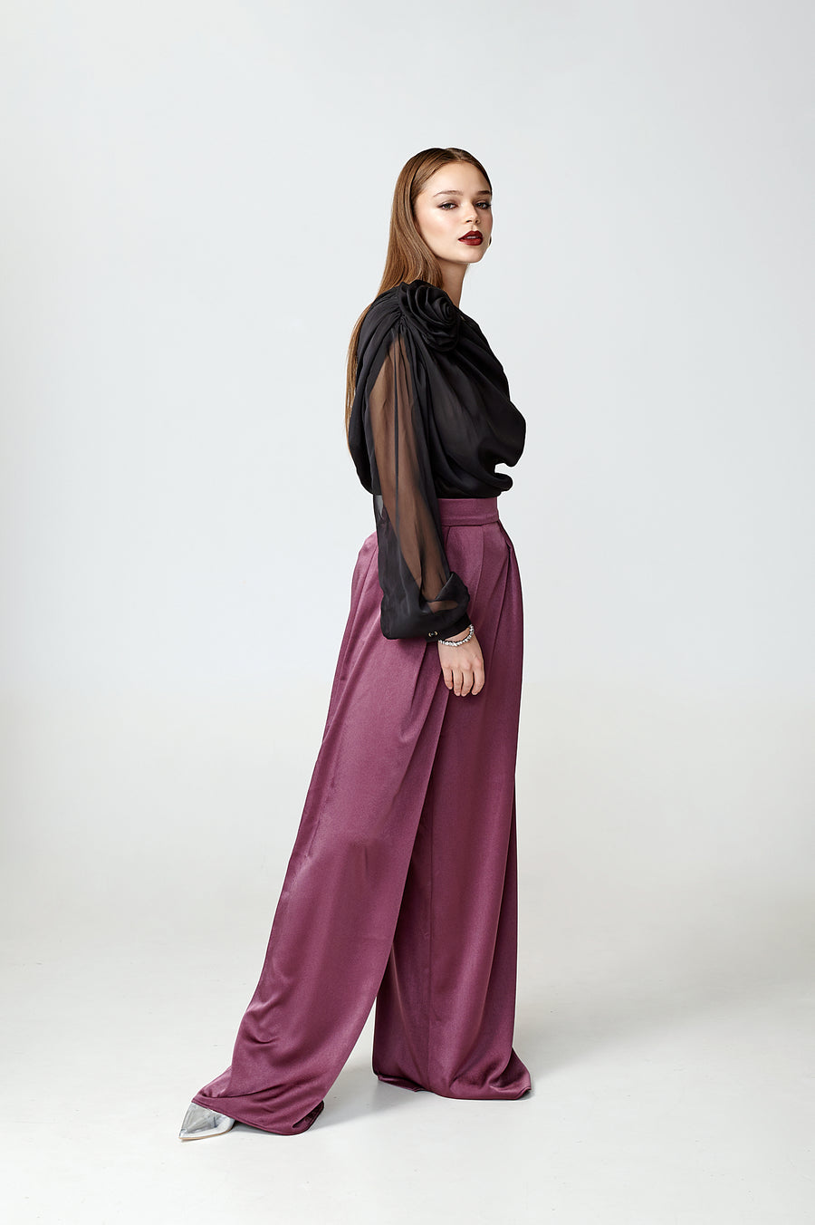 JAZMIN TROUSERS| Eggplant